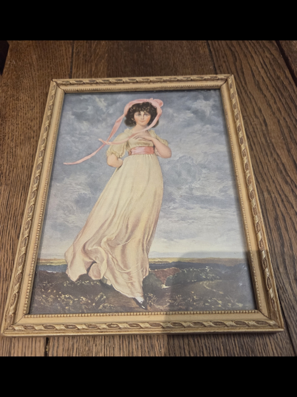 Vintage Framed "Pinkie" Print.
